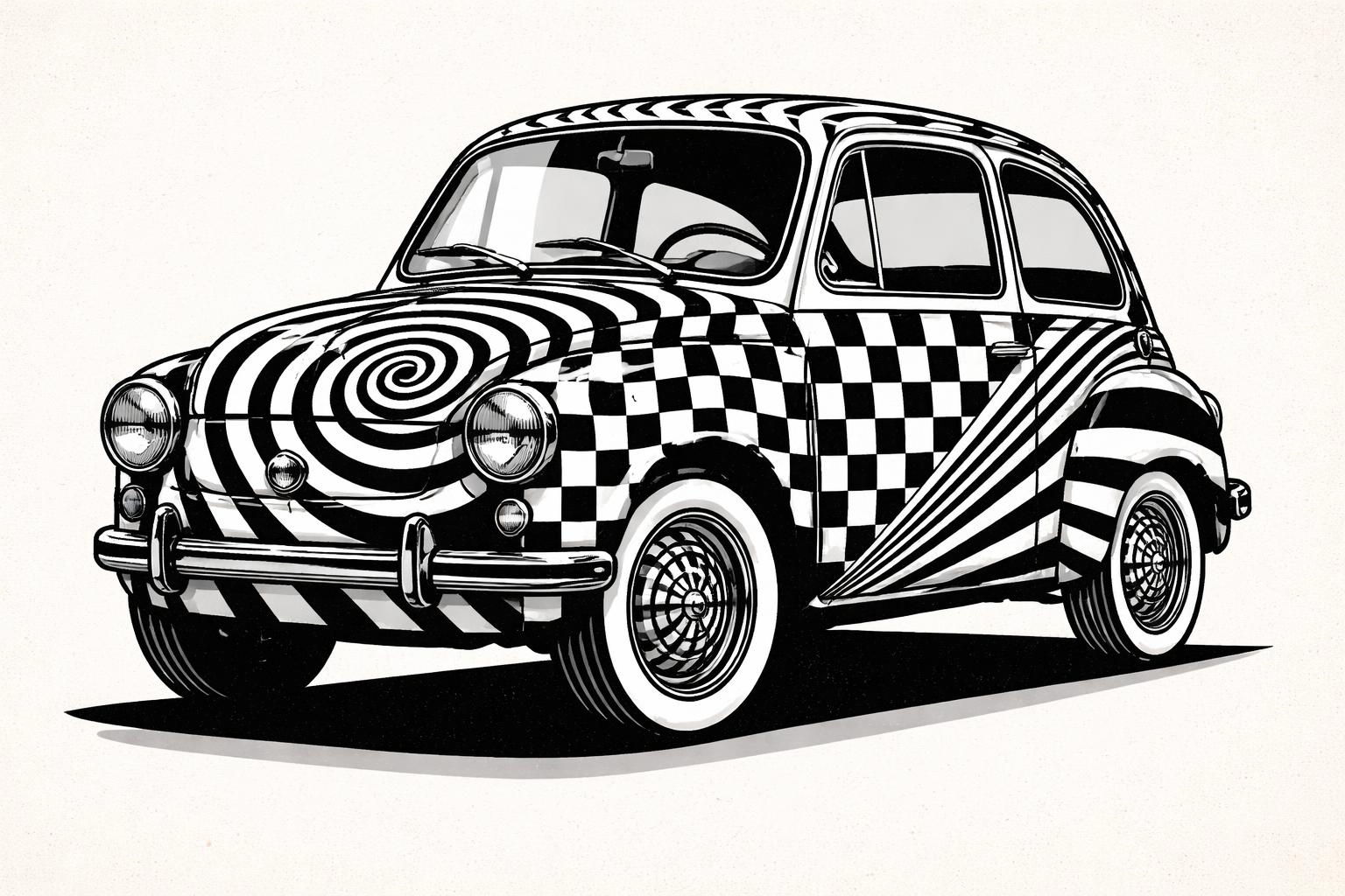 Art Car Bianco e Nero
